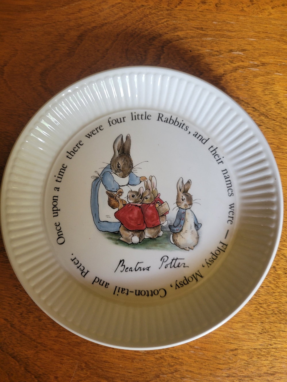 Peter Rabbit Ceramic Collectible Dish Beatrix Potter  | Wedgwood | 6"
